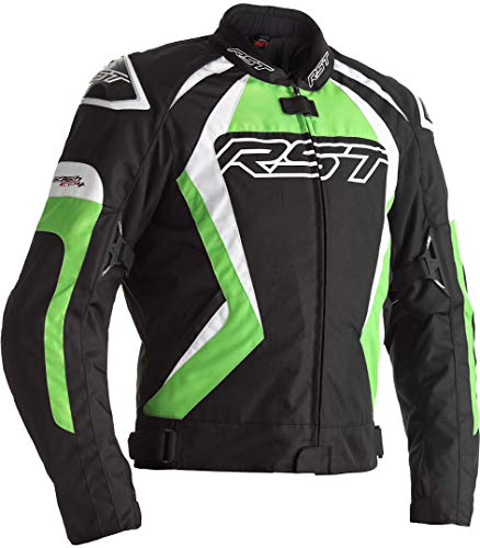 RST Tractech Evo 4 CE Chaqueta de moto textil negro verde para hombre EU56