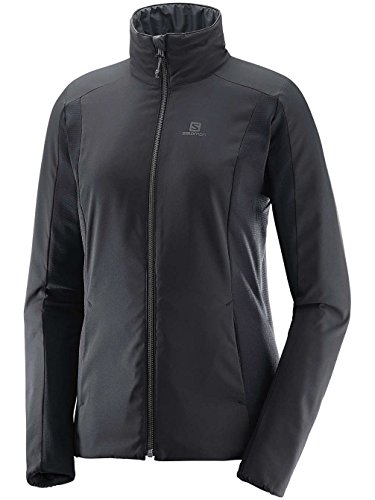 SALOMON Drifter Mid Jkt W Chaqueta Reversible, Mezcla de sintéticos, Mujer, Negro, M