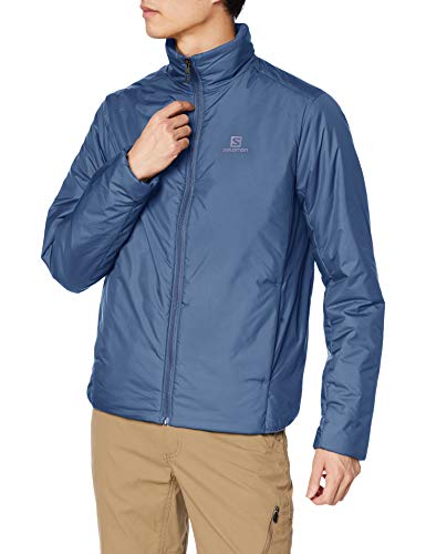 Salomon OUTRACK Insulated JKT M Chaqueta acolchada, Azul (Dark Denim), Talla XL para Hombre