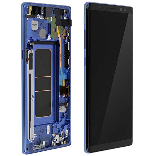 Samsung Tapa Trasera Completa con chasis Central Original Galaxy Note 8 Azul