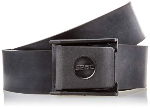 SEAC 0990006 Cinturón de Goma con Hebilla, Hombre, Negro, M/L SEAC 0990006 Cinturón de Goma con Hebilla, Hombre, Negro, M/L