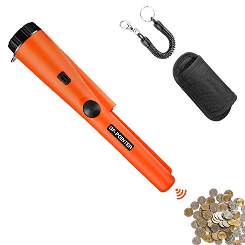 SGODDE Detector de Metales Portátil, Pinpointer Exploración de 360° e IP66 Detección de Caza Impermeable, Detector de Oro con Sonido Beeper e Indicador LED Integrado, Niño
