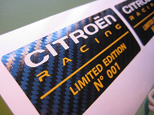 snstyling.com Pegatina para Encajar Citroen DS3 Racing Liconed Edition Pegatina x2 Custom Number (Blanco – Amarillo – Carbon)