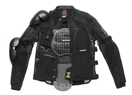 SPIDI - Chaqueta textil Multitech Armor Evo, color negro, talla S
