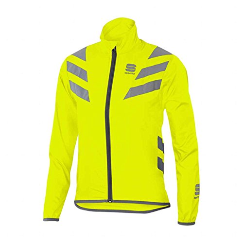 Sportful - Reflex Jacket Junior, Color Amarillo,Plateado, Talla 8 Y