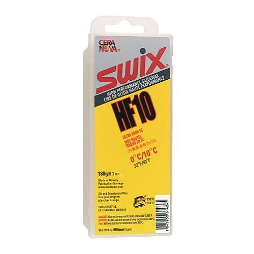 Swix Cera de esquí, Hf10, amarillo, + 10 grados hasta 0 Degrees, 180 G