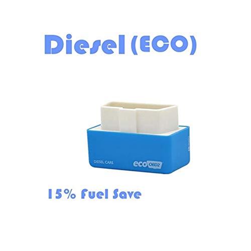 takestop® Módulo adicional universal OBD2 Eco Azul Centralita Ahorro Diesel Diésel Dispositivo Optimización Regula Combustible Potencia Chip Tuning para Coche Coche Coche