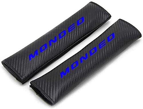 TDDRW 2 Piezas Coche Almohadillas CinturóN De Seguridad para Ford Mondeo, Respirable Fibra De Carbono Protectores De Hombro Cobertores Auto Accesorios