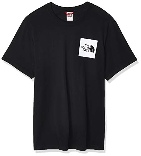 The North Face Hombre Men's S/S Fine tee Camiseta, Black, Medium