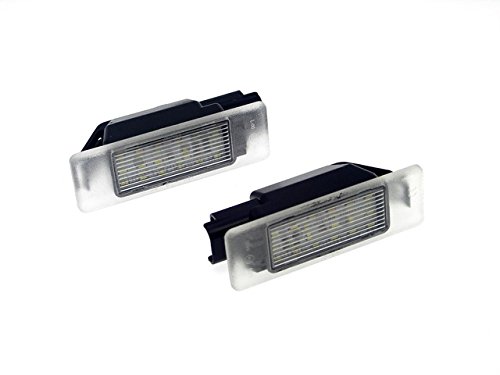 TMT LEDS(TM) Plafones LED Matricula Compatible con Peugeot RCZ 307 / 308 BERLINA 406 Coupe Citroen DS3 Homologado E4 CE Luces LED