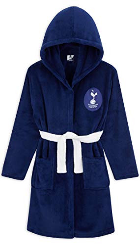 Tottenham Hotspur F.C. Bata Forro Polar Niño, Albornoz Niño de Estar por Casa con Capucha y Cinturon, Batas para Niños Oficiales, Regalos para Niños 3-14 Años (Azul, 3-4 años)