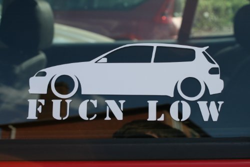 Turnerco Fucn Low Car Sticker - for Honda Civic VTi/Sri EG