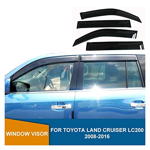 Ventanillas Viento y Lluvia para Toyota Land Cruiser 200 FJ200 LC200 LX570 2008-2016 Ventana Lateral Deflector Window Shield Sun Rain Deflectores Deflectores Aire