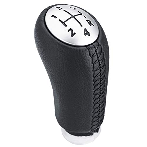 Viviance 5 Velocidades Gear Shift Knob PU Cuero para Renault Laguna Megane 2 Clio 3 03-09 - 1Pcs