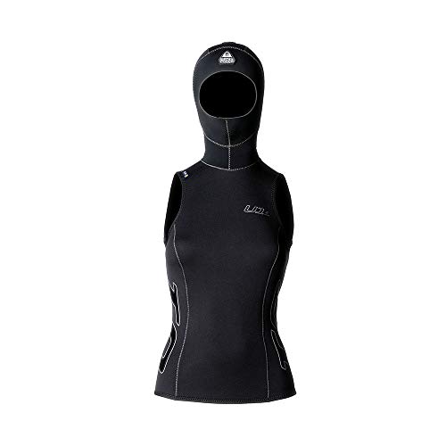 Waterproof - Chaleco interior U1 con capucha para mujer, 2 mm, talla M
