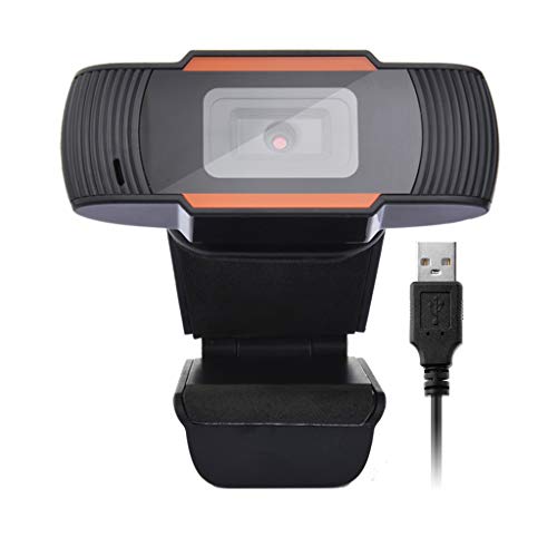 Webcam PC, 720P Mini Cámara Web con Micrófono & Altavoz Incorporada CAM Básica USB2.0 para Portátil Ordenador Sobremesa Videoconferencia Clases Online Windows