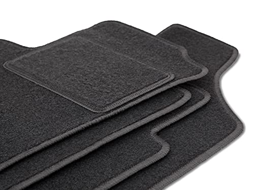 Wielganizator Alfombrillas de terciopelo para coche Anthra de color grafito para Citroen C4 Grand Picasso II Combi (2013-) 3 piezas