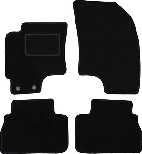 Wielganizator Carlux - Juego de alfombrillas de terciopelo para Chevrolet Epica Sedan 2006-2012, 4 piezas, color negro