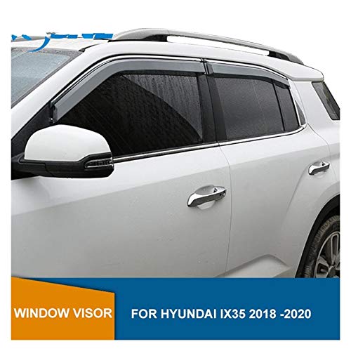 WRDD Ventanillas Viento y Lluvia Deflectores De Ventana Lateral, Protección contra El Clima Altamente Transparente, Deflectores De Lluvia Y Sol para Hyundai Ix35 2018 2019 2020 Deflectores Aire