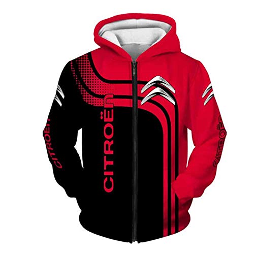 Xilinmen Sudadera con Capucha con Estampado 3D, Chaqueta con Capucha para Hombres Y Mujeres para Ci.T-Roen Sudadera Deportiva con Estampado Completo En 3D, Sudadera con Bolsillo Canguro,A,XS/X~Small