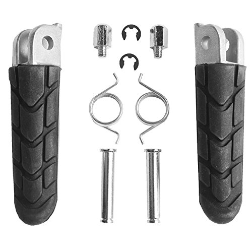 XMT-MOTOR Negro Frente Reposapiés Estriberas Clavijas para pies Pedales footrest para VTR250 VFR800 VTR1000 CB1300 CB400 V-TEC CBR600F CBR900RR CBR1000F XMT-MOTOR Negro Frente Reposapiés Estriberas Clavijas para pies Pedales footrest para VTR250 VFR800 VTR1000 CB1300 CB400 V-TEC CBR600F CBR900RR CBR1000F