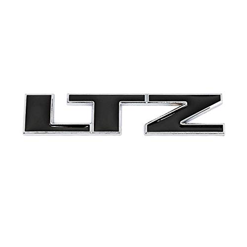 XQXSTORE Calcomanías 3D para Coche LTZ Logo Emblem Badge Calcomanías, para Chevrolet Silverado Cruze Spark Aveo Orlando Malibu Sail Lacetti Captiva Epica-for_Black_LTZ