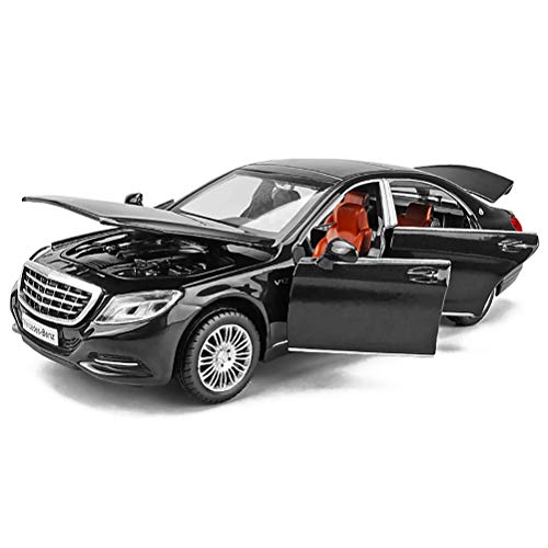 ZY Diecast Coches Modelo, Mercedes-Benz Clase S Carro 1/32 Fundido a presión Diecast Modelo de Coche, aleación Modelo de Coche de colección de la decoración de los Ornamentos, Negro LOLDF1