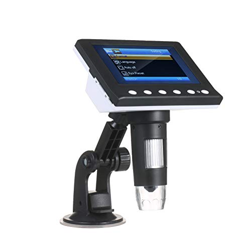 1000X Microscope Digital KKmoon 4.3-inch Magnification LCD Microscope Portable Microscope Video Camera Microscope with 8 Adjustable LED Light