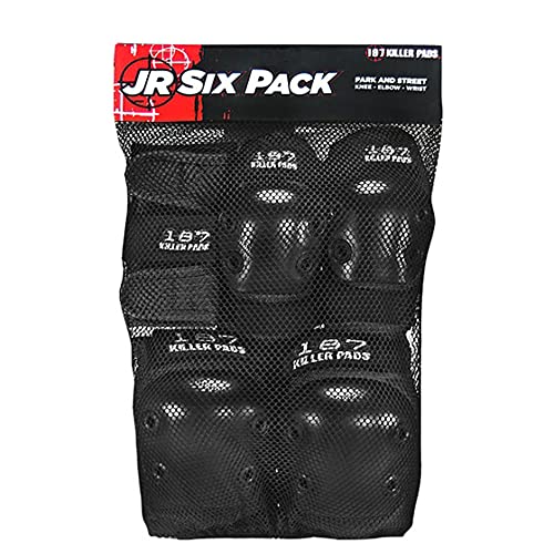 187 KILLER PADS Junior Six Pack Black (One Size)