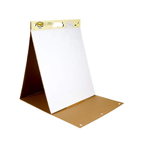 3M Post-it 563R - Bloc de papel reciclado para reuniones – Papel para pizarra rotafolios – 20 hojas Super Sticky (50.4 x 58.4 cm) – color blanco – textura lisa