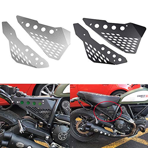 Accesorios de la motocicleta Lateral de aluminio Panel del medio Cubierta del panel Protector Protector Carenado for Ducati Scrambler Sixty/Desert Sled/Full Throttle/Urban Enduro (Negro)