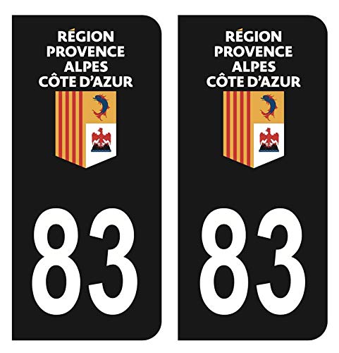 Adhesivo para placa de matrícula de coche, departamento 83 Var, logotipo de la región de Provence-Alpes-Côte d'Azur