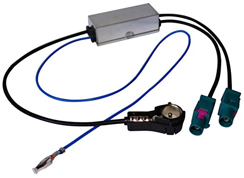 AERZETIX: Adaptador Separador de Antena - Autoradio - Doble FAKRA-ISO - para Coche Vehiculos C11999