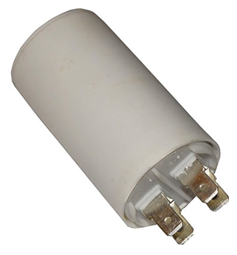 AERZETIX - Condensador Permanente para Trabajo de Motor - 40µF 450V - ⌀48/93mm - con 4 terminales - Cuerpo de Plástico Cilíndrico Blanco - C10526