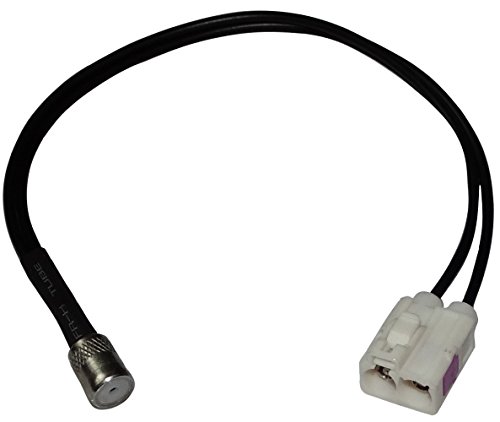 AERZETIX: Conector Cable Adaptador Enchufe Antena autoradio Doble FAKRA Hembra Blanco ISO para Coche vehiculos C11994