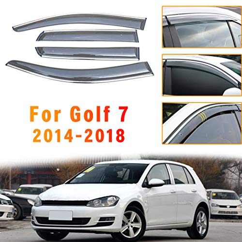 ALLYARD para VW Golf 7 2014-2018 SPuerta Lateral ventilación Lateral Deflectores Ventana Visera Deflector Protector Visera ventilación Guardia 4piezas