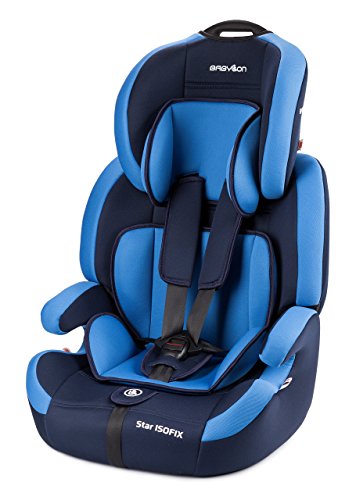 Babylon isofix universal para coche Star ISOFIX silla bebe coche para Niños 9-36 kg silla coche grupo 1 2 3 isofix, silla coche bebe ECE R44 / 04 Azul