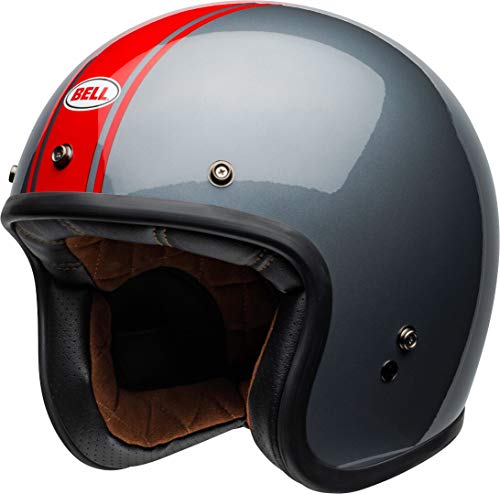 BELL HELMET CUSTOM 500 DLX RALLY GLOSS GREY/RED S BELL HELMET CUSTOM 500 DLX RALLY GLOSS GREY/RED S