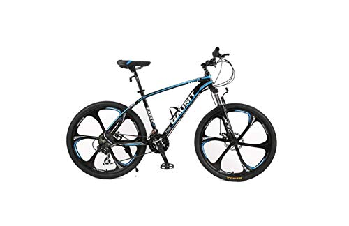 Bicicleta de Montaña Bicicleta Rígida Unisex Bicicleta de Montaña 24/27/30 Velocidades 26 Pulgadas Ruedas de 6 Radios Bicicleta de Cuadro de Aluminio con Frenos de Disco Y Horquilla de Suspensión