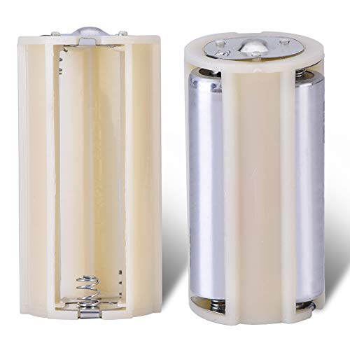 Bindpo Convertidor de batería, 10 Piezas 3 AA a 1 D Tamaño Serie Adaptador de conexión Convertidor Soporte de batería Caja de Caja, para electrónica/para Todo Tipo de baterías AA