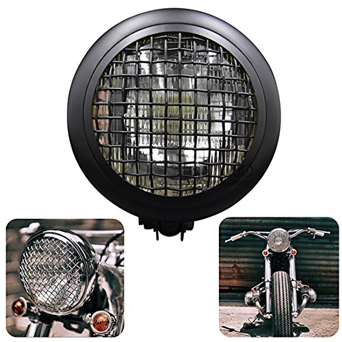 BJ Red Mundial de motocicleta LED Faros delanteros de vallas dual Streetfighter Cafe Racer Custom para Harley para Honda para Yamaha para Kawasaki BJ Red Mundial de motocicleta LED Faros delanteros de vallas dual Streetfighter Cafe Racer Custom para Harley para Honda para Yamaha para Kawasaki