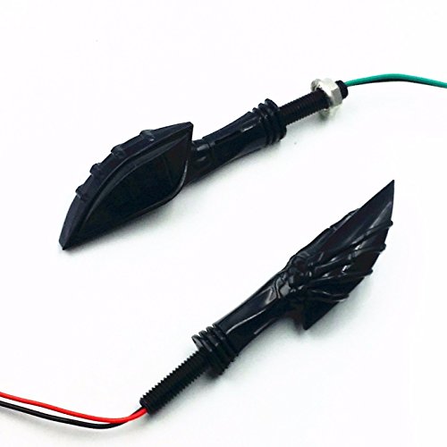 Calavera de mano LED señal de giro Cruiser Chopper Street Sport Bike Motocicleta Dual Sport Custom (negro) Calavera de mano LED señal de giro Cruiser Chopper Street Sport Bike Motocicleta Dual Sport Custom (negro)