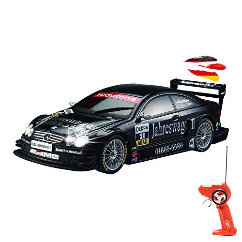 Coche con licencia teledirigido en diseño original Mercedes-Benz CLK-DTM Rally Design, coche en escala 1:28 con iluminación, incluye mando a distancia. Coche con licencia teledirigido en diseño original Mercedes-Benz CLK-DTM Rally Design, coche en escala 1:28 con iluminación, incluye mando a distancia.