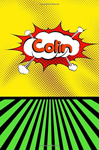 Colin: Personalized Journal | Custom Name Journal – Cartoon Journal - Journal for Boys - 6 x 9 Sized, 110 Pages - Personalized Journal for Boys - ... Gift for Teachers, Grandsons and Friends
