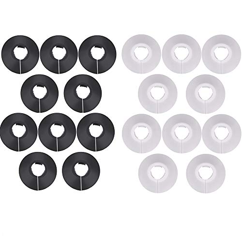 Collar de Tubería, 20 Piezas Cubiertas de Tubería de Plástico Blanco, Collares de Tubo de Radiador, Plástico Collar Tuberia Cubiertas, para Tuberías de Calefacción,Tuberías de Agua Fría y Caliente Collar de Tubería, 20 Piezas Cubiertas de Tubería de Plástico Blanco, Collares de Tubo de Radiador, Plástico Collar Tuberia Cubiertas, para Tuberías de Calefacción,Tuberías de Agua Fría y Caliente