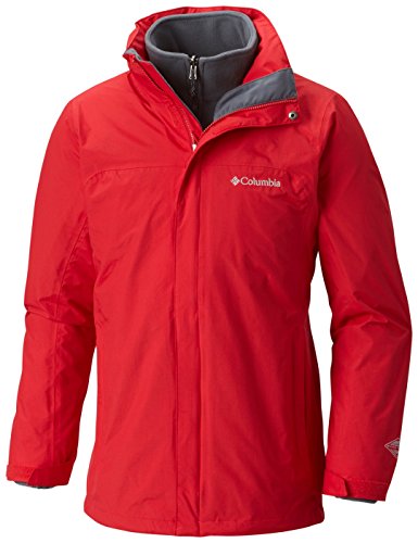 Columbia Mission Air INT Chaqueta, Hombre, Rojo (Mountain Red), L