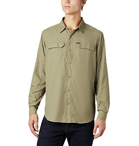Columbia Silver Ridge 2.0 - Camisa de Manga Larga para Hombre, protección Solar UV, Color Salvia, 2X