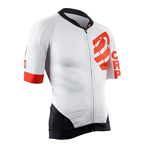 COMPRESSPORT - Cycling On Off Maillot, Color Blanco,Naranja,Negro, Talla L