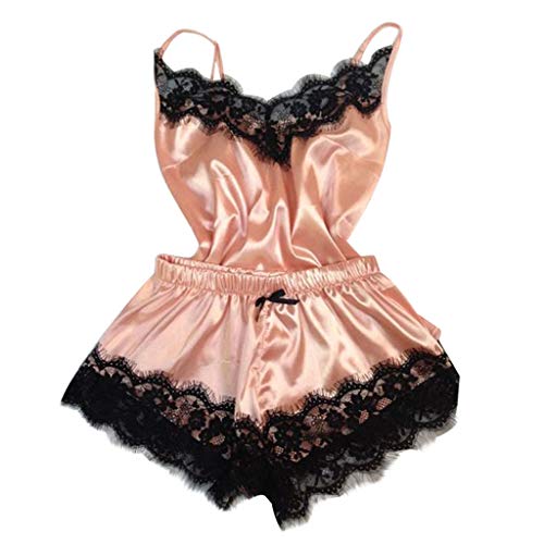 Conjunto de camisón de lencería Sexy para Mujer de 2 Piezas Conjunto de Ropa Interior de Dormir de camisón de Encaje Lindo Conjunto de camisón de lencería Sexy para Mujer de 2 Piezas Conjunto de Ropa Interior de Dormir de camisón de Encaje Lindo