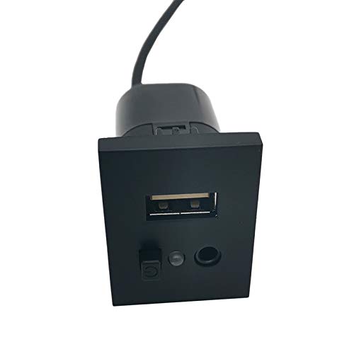 Conmutadores y relés de coche USB AUX ranura adaptador de entrada Cable USB Interfaz de enchufe para Ford Focus 2 MK2 2009 2010 2011 (color negro)